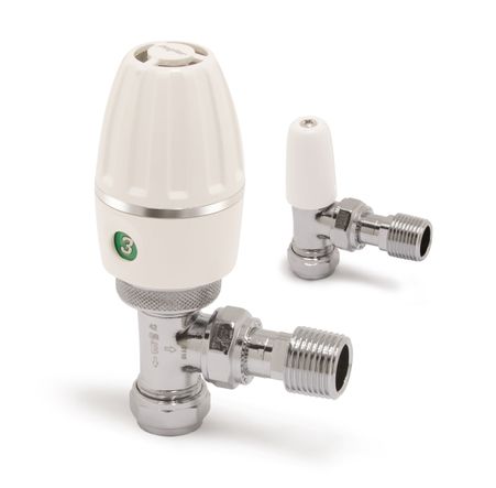 Pegler Terrier 3 Thermostatic Radiator Valve 15mm & Lockshield 631803
