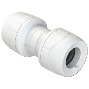 Polypipe PolyPlumb Enhanced, Straight Coupler, 15mm, White, PB015EW