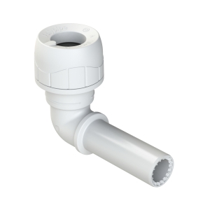 Polypipe Polyplumb Enhanced, Spigot Elbow, 15mm, White, PB1015EW