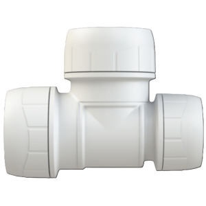 Polypipe PolyPlumb Enhanced, Branch Reduced Tee, 22x22x15mm, White, PB1122EW