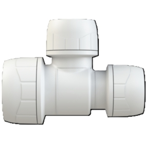 Polypipe PolyPlumb Enhanced, Branch And One End Reduced Tee, 28x22x22mm, White, PB1528EW 